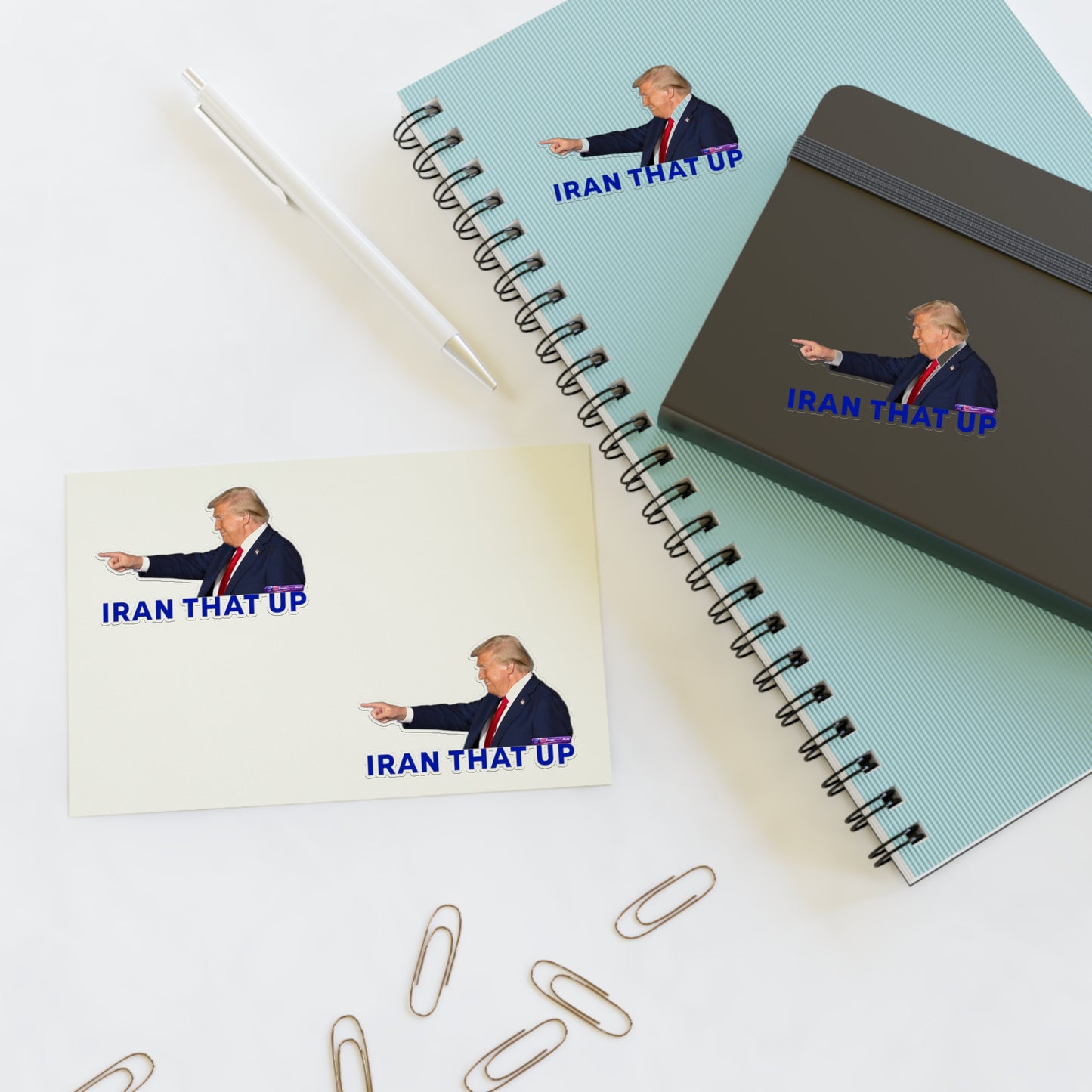 Trump "IRAN THAT UP" Sticker Sheet