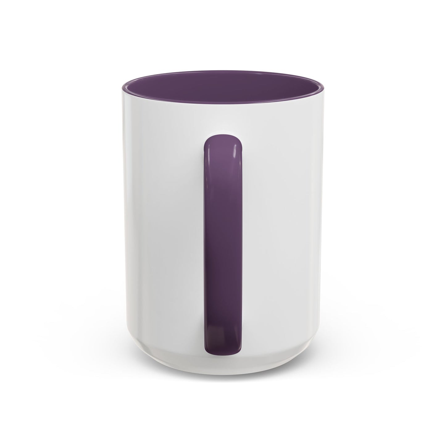Question Everything Accent Coffee Mug — Bold Purple Typography 11/15oz